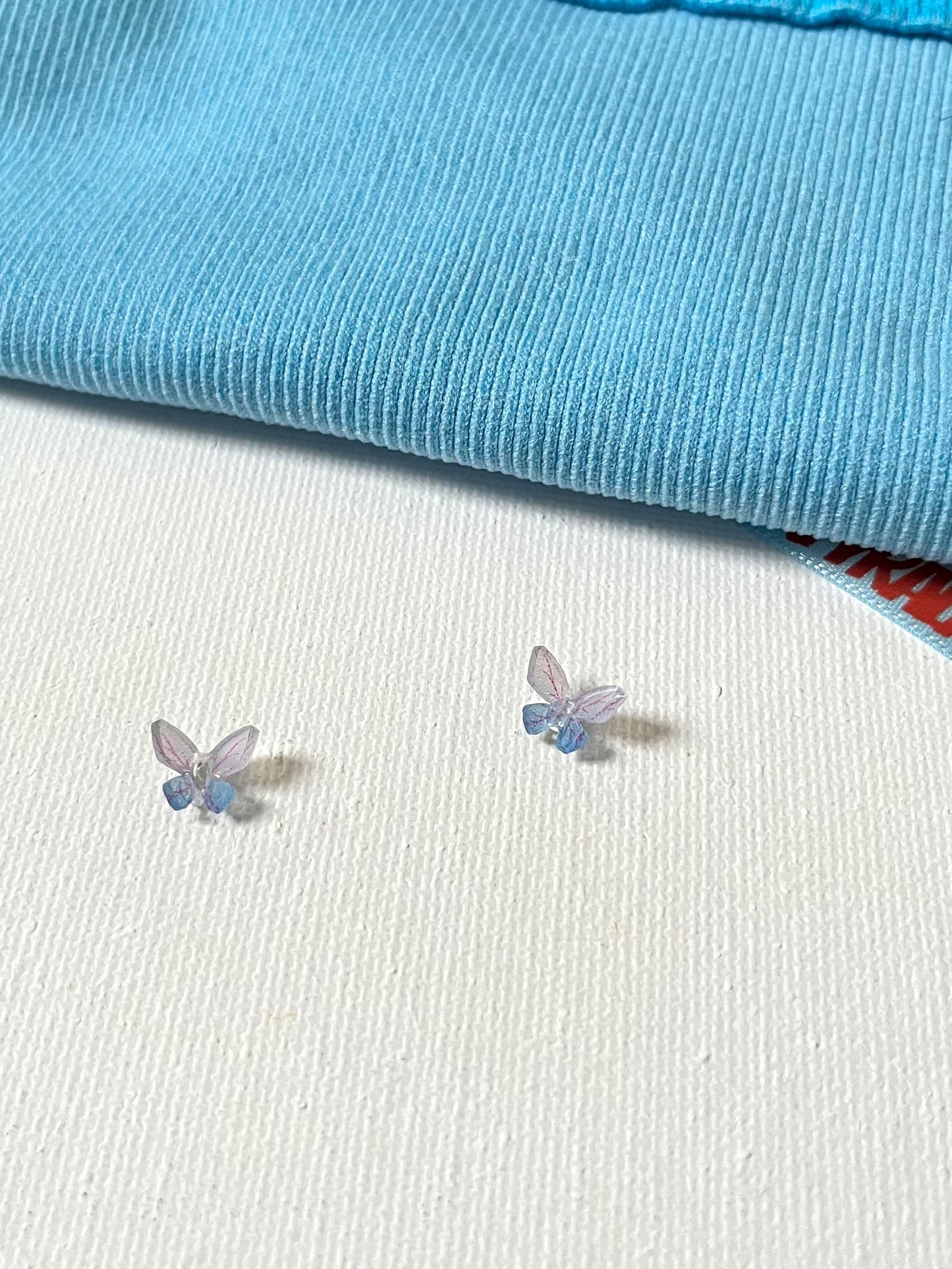 Blue Butterfly Mini Stud Earrings 1