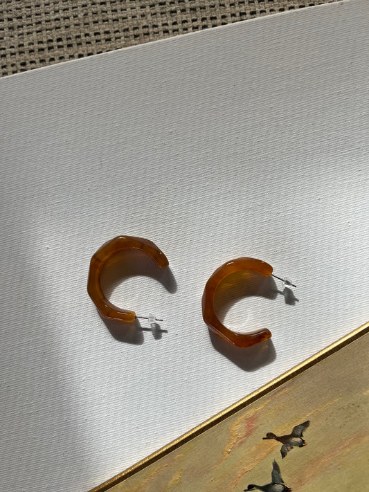 Amber Hoop Earrings 1