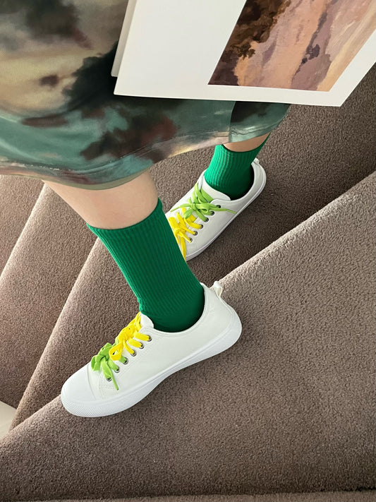 Green High-Top Socks