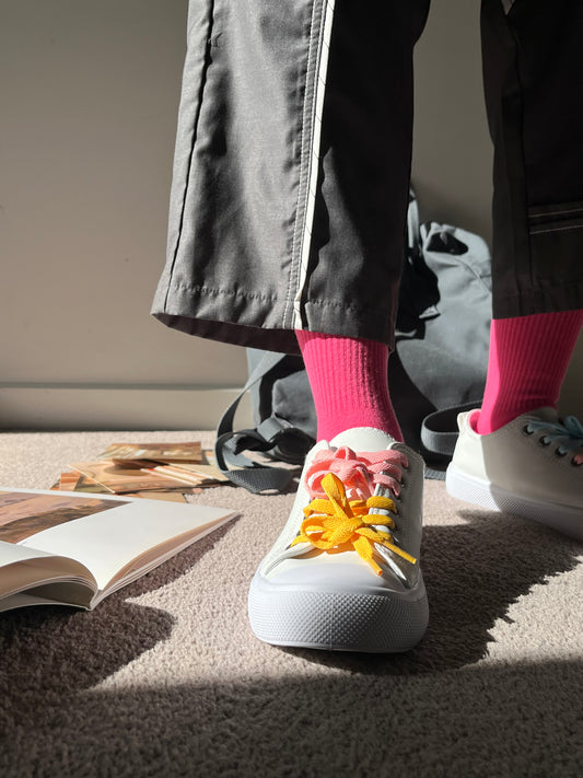 Rose Pink High-Top Socks