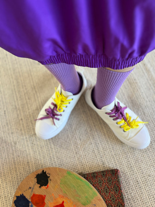 Purple High-Top Socks